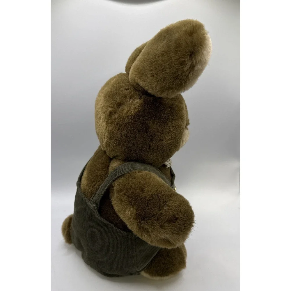Vintage Chosun Bunny Rabbit Plush Brown Stuffed Easter Corduroy Bow Tie‎